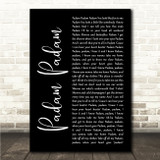 Kylie Minogue Padam Padam Black Script Song Lyric Wall Art Canvas Framed Print