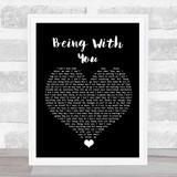 Smokey Robinson Being With You Black Heart Song Lyric Quote Music Print