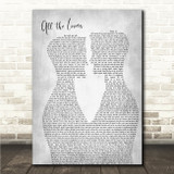 Kylie Minogue All The Lovers Two Men Gay Couple Wedding Grey Song Lyric Wall Art Canvas Framed Print