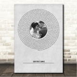 K-Ci & JoJo All My Life Grey Vinyl Record Wedding First Dance Photo Song Lyric Wall Art Canvas Framed Print