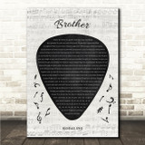 Kodaline Brother Guitar Pick Plectrum Song Lyric Wall Art Canvas Framed Print
