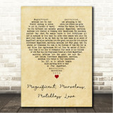 Keith & Kristyn Getty Magnificent, Marvelous, Matchless Love Vintage Heart Song Lyric Wall Art Canvas Framed Print