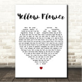 KT Tunstall Yellow Flower White Heart Song Lyric Wall Art Canvas Framed Print