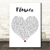 Kylie Minogue Flower White Heart Song Lyric Wall Art Canvas Framed Print