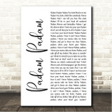 Kylie Minogue Padam Padam White Script Song Lyric Wall Art Canvas Framed Print