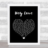 Stevie Wonder Hey Love Black Heart Song Lyric Quote Music Print