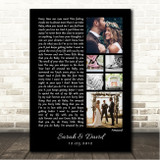 Lonestar Amazed 3 or 6 Square Wedding Photos Black Side Script Song Lyric Wall Art Canvas Framed Print