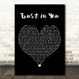 Lauren Daigle Trust in You Black Heart Song Lyric Wall Art Canvas Framed Print