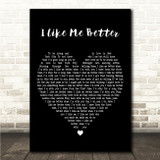 Lauv I Like Me Better Black Heart Song Lyric Wall Art Canvas Framed Print