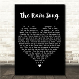 Led Zeppelin The Rain Song Black Heart Song Lyric Wall Art Canvas Framed Print