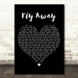 Lenny Kravitz Fly Away Black Heart Song Lyric Wall Art Canvas Framed Print