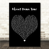 Lizzo About Damn Time Black Heart Song Lyric Wall Art Canvas Framed Print