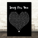 Lunatica Song For You Black Heart Song Lyric Wall Art Canvas Framed Print