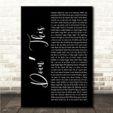 Luke Combs Doin This Black Script Song Lyric Wall Art Canvas Framed Print