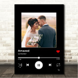 Lonestar Amazed Black Your Photo Spotify Music Song Lyric Wall Art Canvas Framed Print