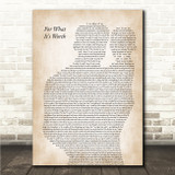 Liam Gallagher For What It's Worth Father & Baby Song Lyric Wall Art Canvas Framed Print