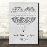 Lady A Cant Take My Eyes Off You Grey Heart Song Lyric Wall Art Canvas Framed Print