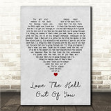 Lewis Capaldi Love The Hell Out Of You Grey Heart Song Lyric Wall Art Canvas Framed Print