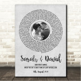 Lady Antebellum When You Got A Good Thing Grey Vinyl Record Wedding First Dance Photo Song Lyric Wall Art Canvas Framed Print