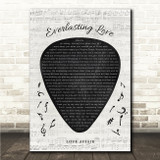 Love Affair Everlasting Love Guitar Pick Plectrum Song Lyric Wall Art Canvas Framed Print