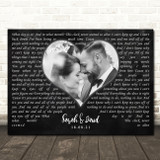 Lifehouse You And Me Landscape Black Heart Wedding Photo Song Lyric Wall Art Canvas Framed Print