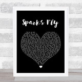 Taylor Swift Sparks Fly Black Heart Song Lyric Quote Music Print