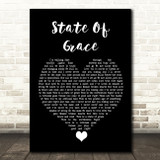 Taylor Swift State Of Grace Black Heart Song Lyric Quote Music Print