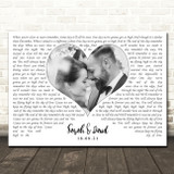 Lighthouse Family High Landscape White Heart Any Text Wedding Photo Song Lyric Wall Art Canvas Framed Print