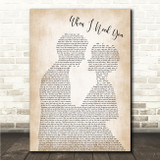 Leo Sayer When I Need You Man Lady Bride Groom Wedding Song Lyric Wall Art Canvas Framed Print