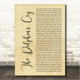 LIVE The Dolphins Cry Rustic Script Song Lyric Wall Art Canvas Framed Print