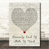 Lewis Capaldi Heavenly Kind Of State Of Mind Script Heart Song Lyric Wall Art Canvas Framed Print