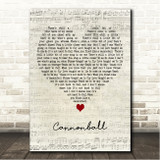Little Mix Cannonball Script Heart Song Lyric Wall Art Canvas Framed Print