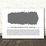 Lauryn Hill Can't Take My Eyes Off Of You Sound Wave Minimal Song Lyric Wall Art Canvas Framed Print