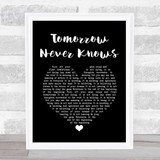 The Beatles Tomorrow Never Knows Black Heart Song Lyric Quote Music Print