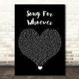 The Beautiful South Song For Whoever Black Heart Song Lyric Quote Music Print