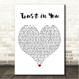 Lauren Daigle Trust in You White Heart Song Lyric Wall Art Canvas Framed Print