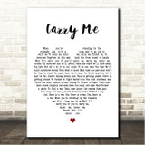 Levellers Carry Me White Heart Song Lyric Wall Art Canvas Framed Print