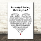 Lewis Capaldi Heavenly Kind Of State Of Mind White Heart Song Lyric Wall Art Canvas Framed Print