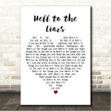 London Grammar Hell to the Liars White Heart Song Lyric Wall Art Canvas Framed Print