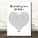 Luke Combs The Kind of Love We Make White Heart Song Lyric Wall Art Canvas Framed Print