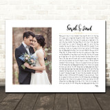 Lighthouse Family High White Landscape Script Rectangle Wedding Photo Song Lyric Wall Art Canvas Framed Print