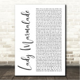 Lil Kim, Mýa, Christina Aguilera & P!nk Lady Marmalade White Script Song Lyric Wall Art Canvas Framed Print