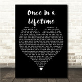 Mac McAnally Once In a Lifetime Black Heart Song Lyric Wall Art Canvas Framed Print