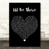Mariah Carey Ill Be There Black Heart Song Lyric Wall Art Canvas Framed Print