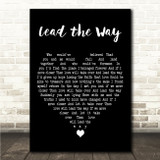Mariah Carey Lead the Way Black Heart Song Lyric Wall Art Canvas Framed Print