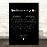 Michael Bublé You Dont Know Me Black Heart Song Lyric Wall Art Canvas Framed Print