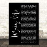 Mahalia Marry Me Black Script Song Lyric Wall Art Canvas Framed Print