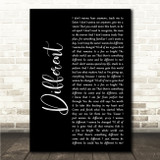 Micah Tyler Different Black Script Song Lyric Wall Art Canvas Framed Print