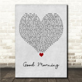 Mandisa Good Morning Grey Heart Song Lyric Wall Art Canvas Framed Print