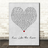 Meghan Trainor Run Like the River Grey Heart Song Lyric Wall Art Canvas Framed Print